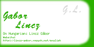 gabor lincz business card